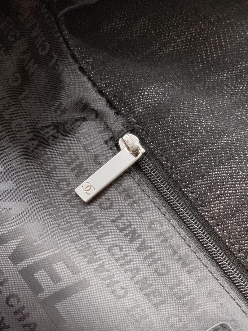 Chanel Large Vintage Denim Tote Bag Black AS4501