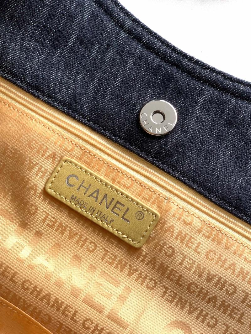 Chanel Large Vintage Denim Tote Bag Blue AS4501
