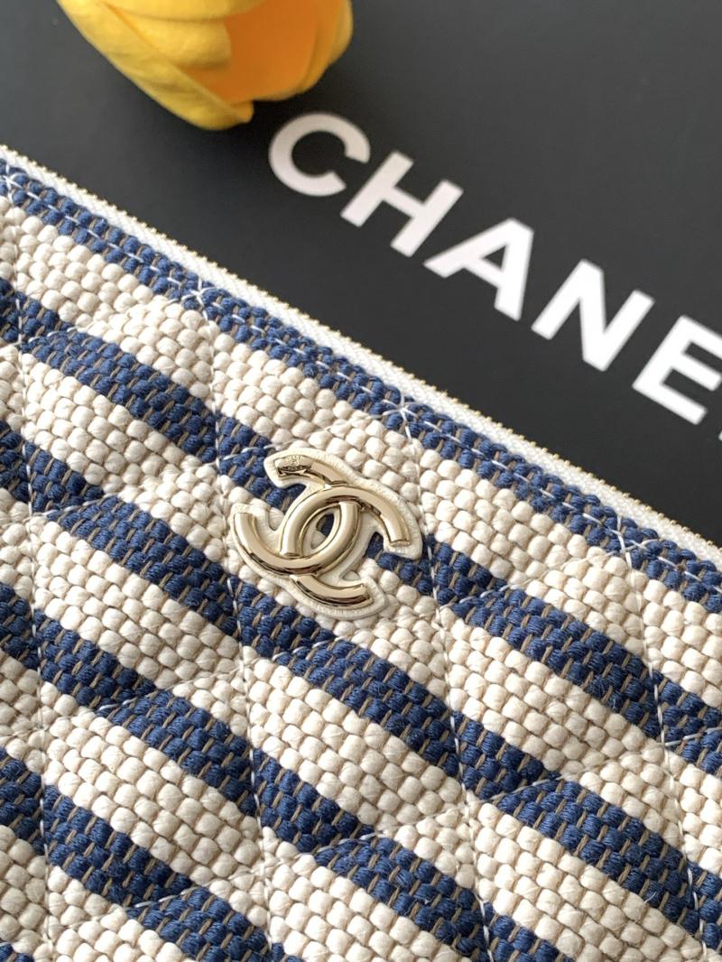 Chanel Large Zipped Case Blue AP4988