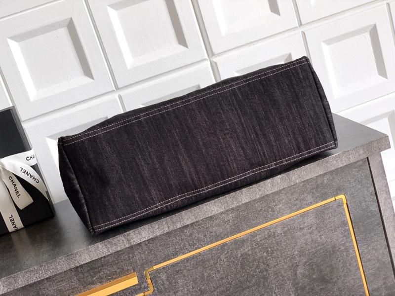 Chanel Vintage Denim Tote Bag Black AS4501