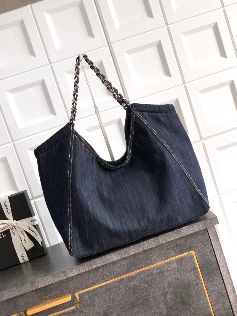 Chanel Vintage Denim Tote Bag Blue AS4501