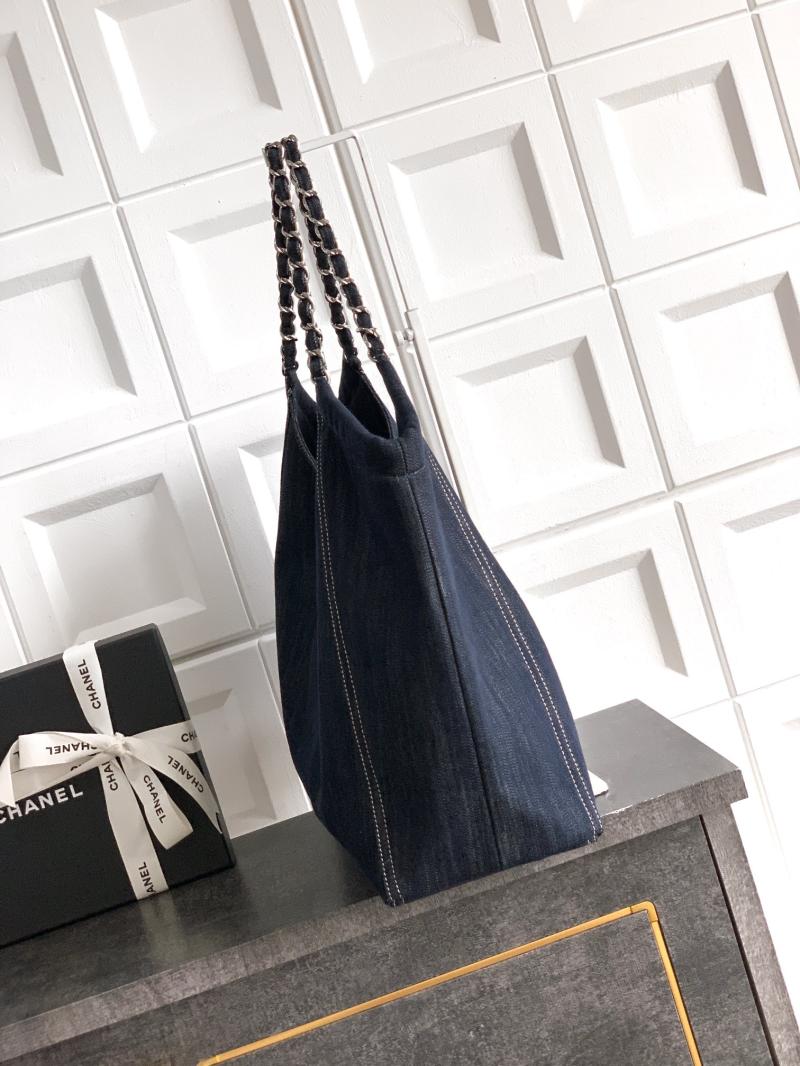 Chanel Vintage Denim Tote Bag Blue AS4501