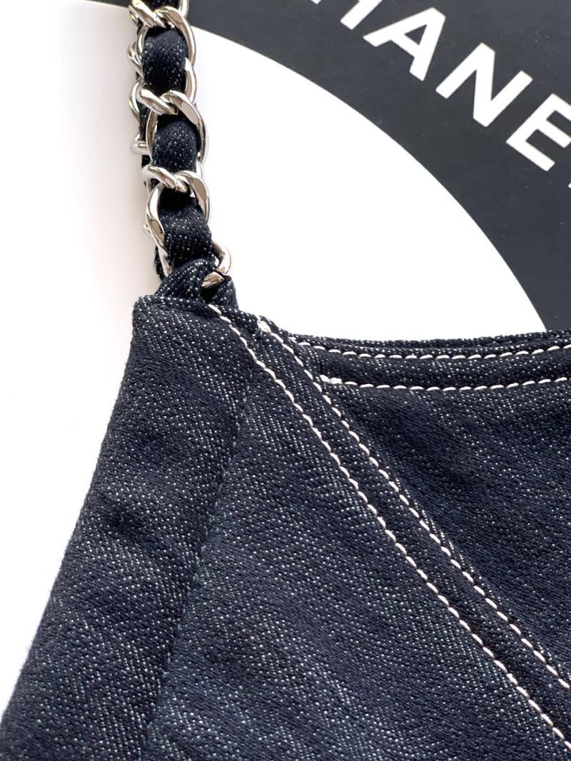 Chanel Vintage Denim Tote Bag Blue AS4501