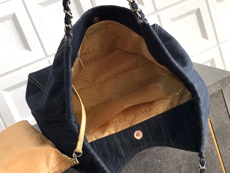 Chanel Vintage Denim Tote Bag Blue AS4501