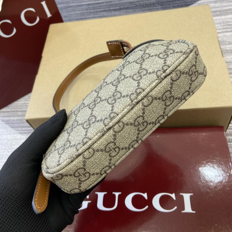 Gucci GG Emblem small shoulder bag Brown 820696