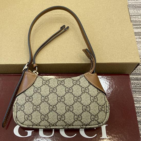 Gucci GG Emblem small shoulder bag Brown 820696