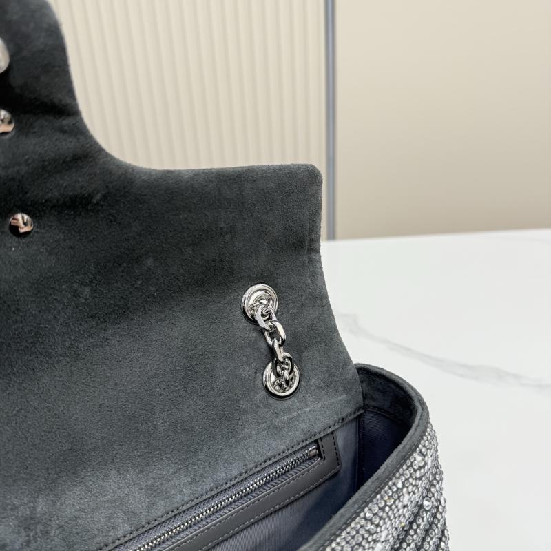 Gucci GG Marmont crystals Medium bag Black 837267