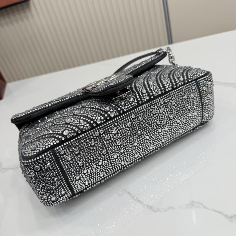 Gucci GG Marmont crystals Medium bag Black 837267