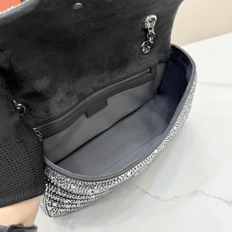 Gucci GG Marmont crystals Medium bag Black 837267