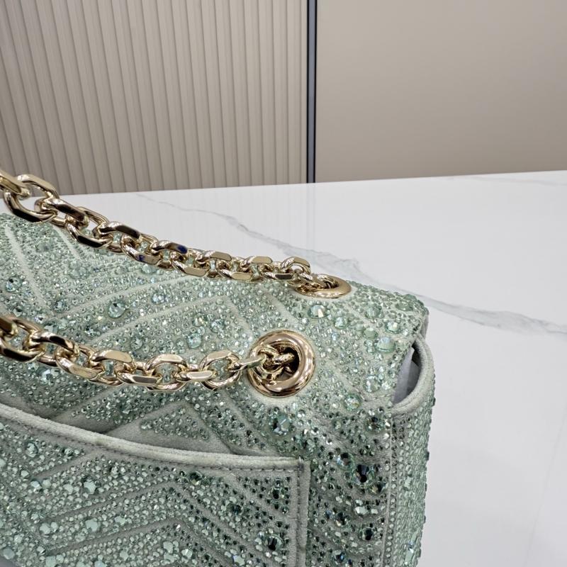 Gucci GG Marmont crystals Medium bag Green 837267