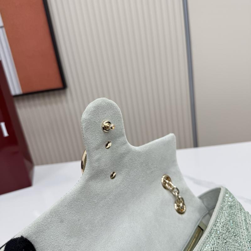 Gucci GG Marmont crystals Medium bag Green 837267