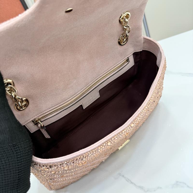 Gucci GG Marmont crystals Medium bag Pink 837267