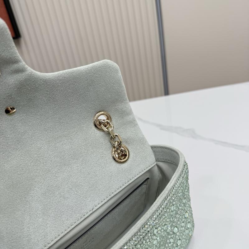 Gucci GG Marmont crystals small shoulder bag Green 837280