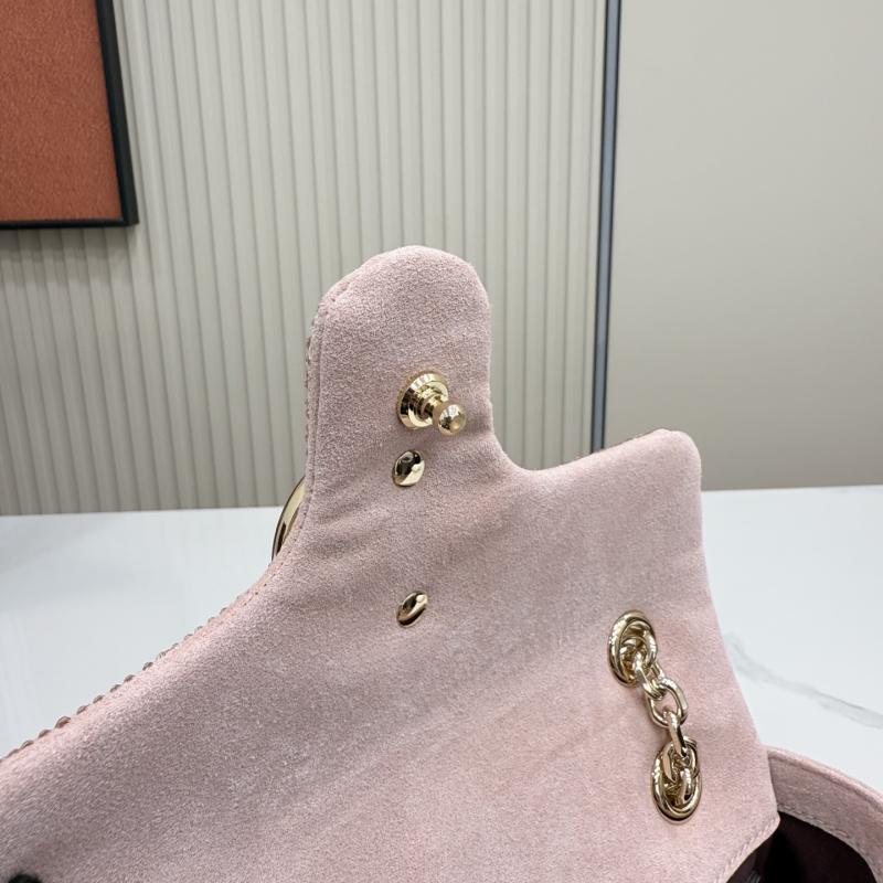 Gucci GG Marmont crystals small shoulder bag Pink 837280