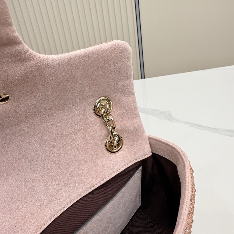 Gucci GG Marmont crystals small shoulder bag Pink 837280