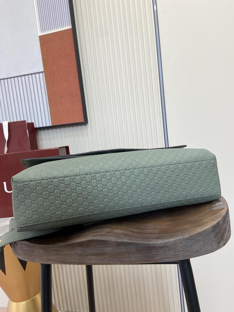 Gucci Leather Large shoulder bag Green 857362