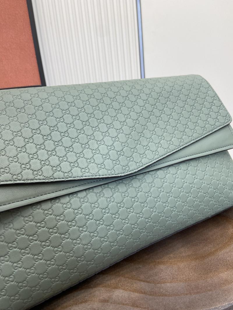 Gucci Leather Large shoulder bag Green 857362