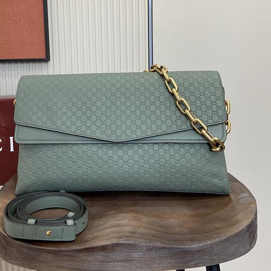 Gucci Leather Large shoulder bag Green 857362