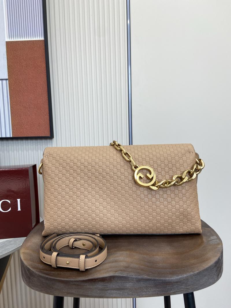 Gucci Leather Large shoulder bag Tan 857362
