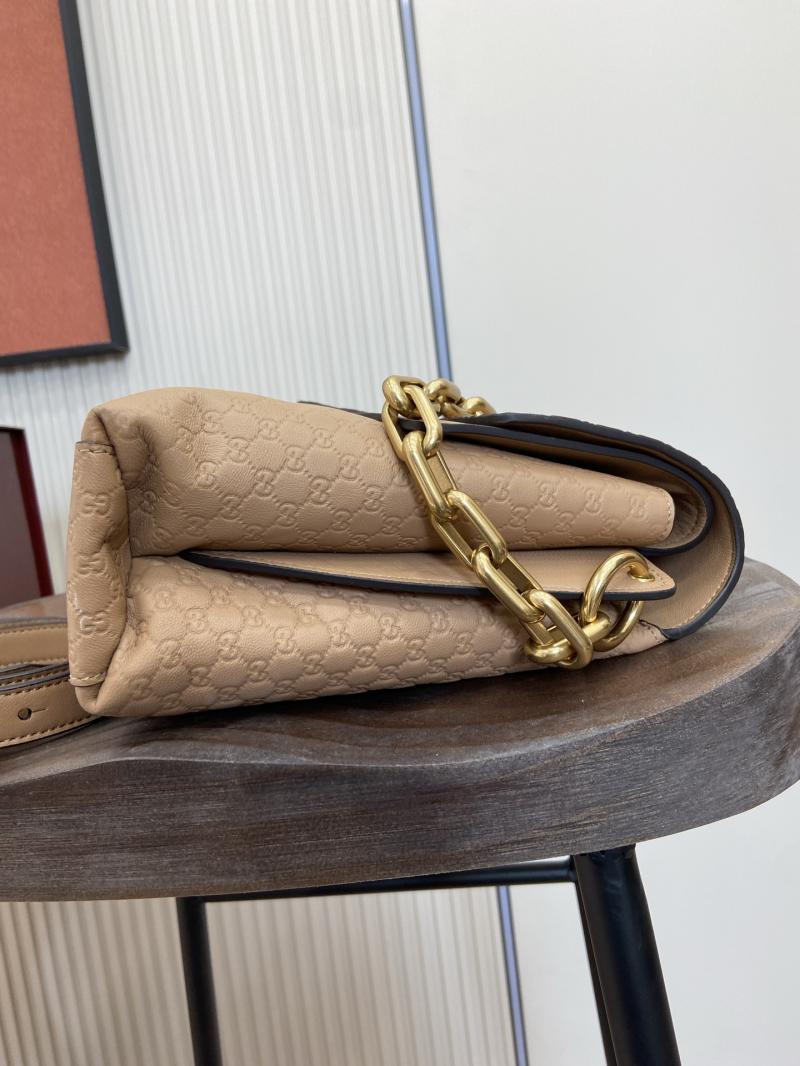 Gucci Leather Large shoulder bag Tan 857362