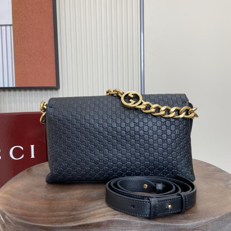 Gucci Medium Leather shoulder bag Black 857622