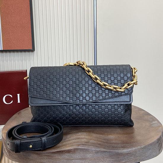 Gucci Medium Leather shoulder bag Black 857622