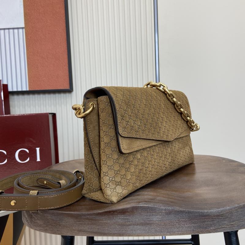 Gucci Medium Leather shoulder bag Brown 857622