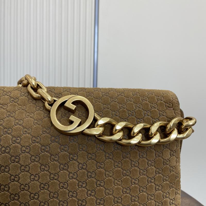 Gucci Medium Leather shoulder bag Brown 857622