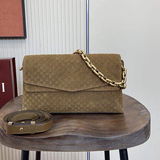 Gucci Medium Leather shoulder bag Brown 857622