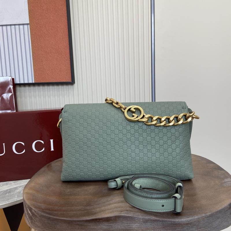Gucci Medium Leather shoulder bag Green 857622