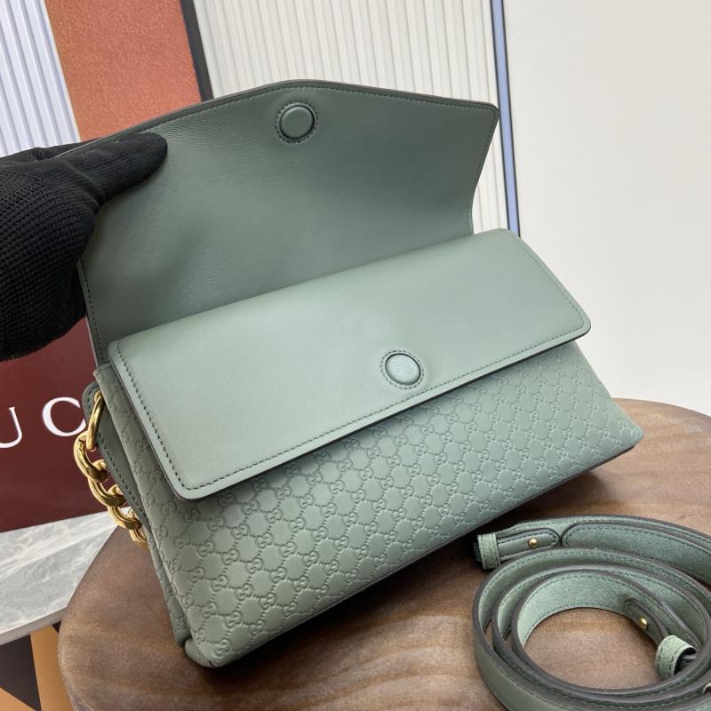 Gucci Medium Leather shoulder bag Green 857622