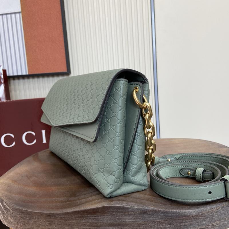 Gucci Medium Leather shoulder bag Green 857622