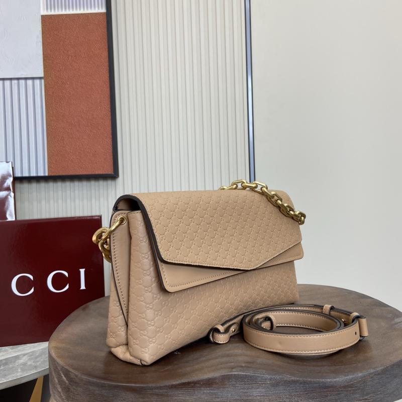 Gucci Medium Leather shoulder bag Tan 857622