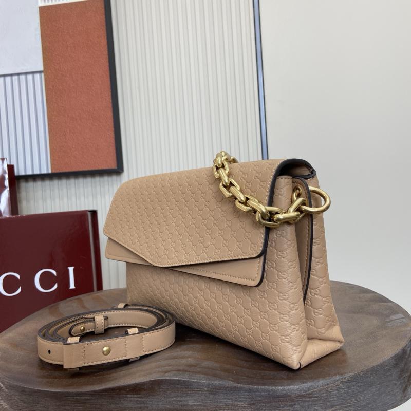 Gucci Medium Leather shoulder bag Tan 857622