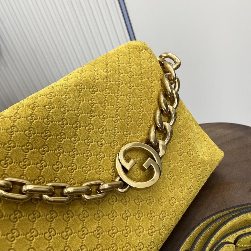 Gucci Medium Leather shoulder bag Yellow 857622