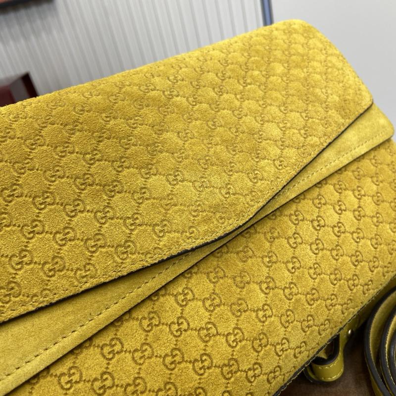 Gucci Medium Leather shoulder bag Yellow 857622