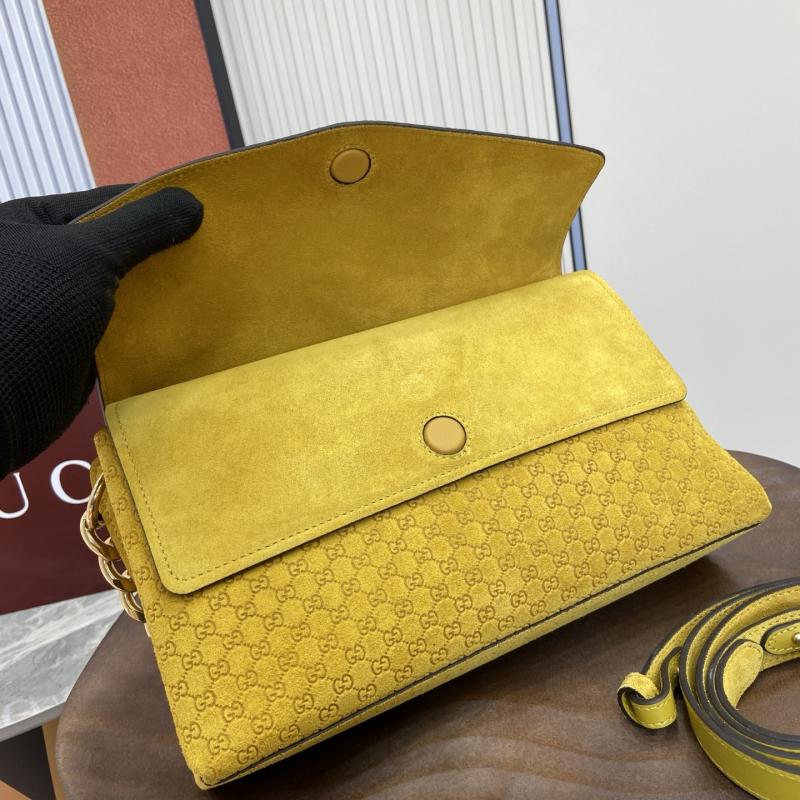 Gucci Medium Leather shoulder bag Yellow 857622