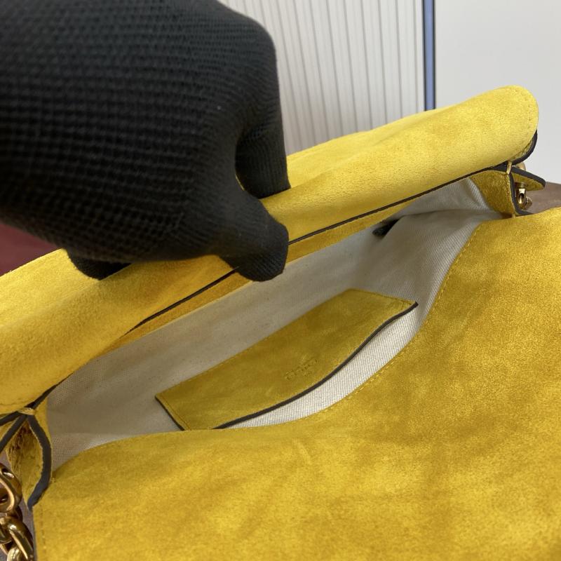 Gucci Medium Leather shoulder bag Yellow 857622
