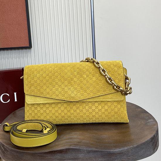 Gucci Medium Leather shoulder bag Yellow 857622