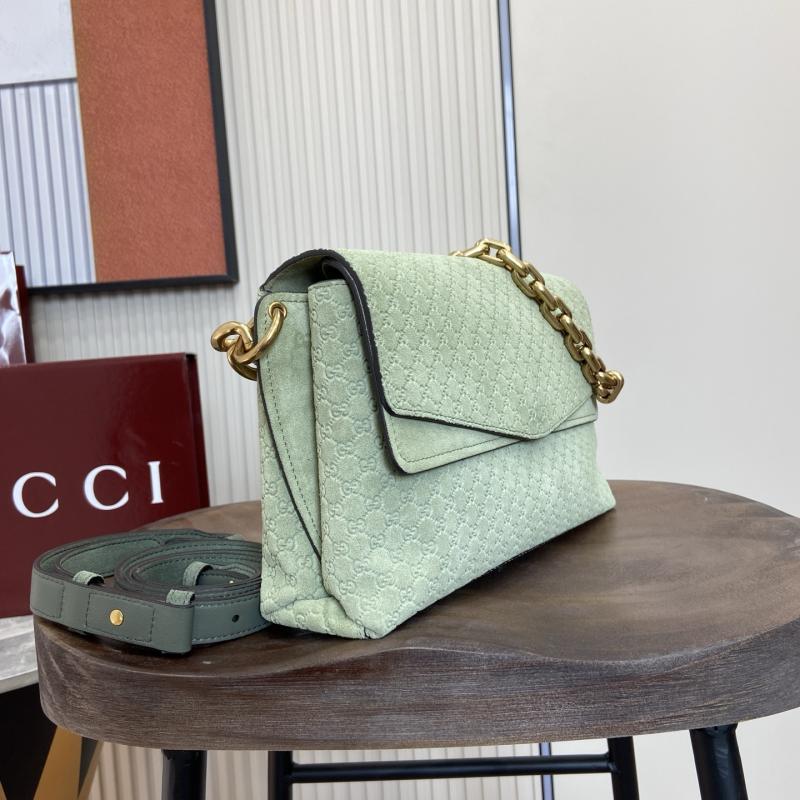Gucci Medium Suede shoulder bag Green 857622