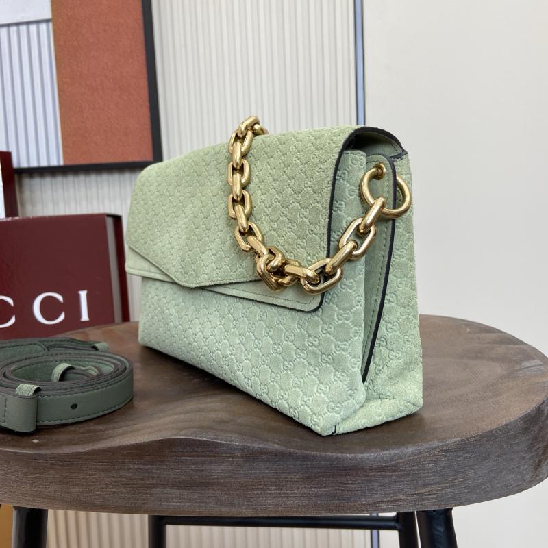 Gucci Medium Suede shoulder bag Green 857622