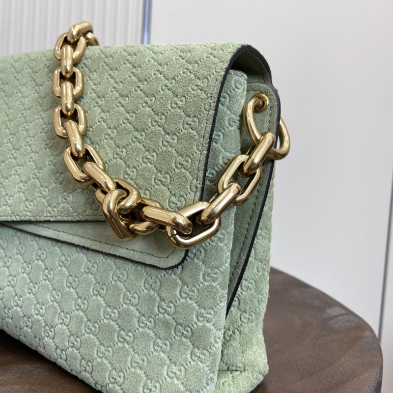 Gucci Medium Suede shoulder bag Green 857622
