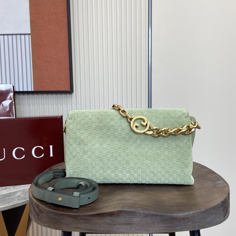 Gucci Medium Suede shoulder bag Green 857622
