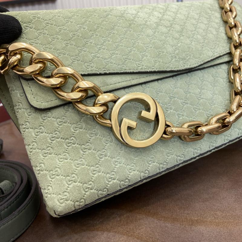 Gucci Medium Suede shoulder bag Green 857622