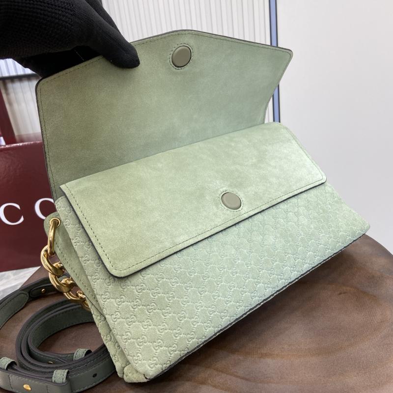 Gucci Medium Suede shoulder bag Green 857622