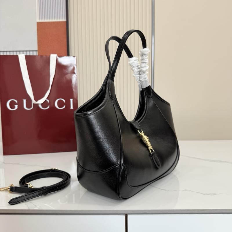 Gucci Mercato Leather Small Tote Bag Black 866646