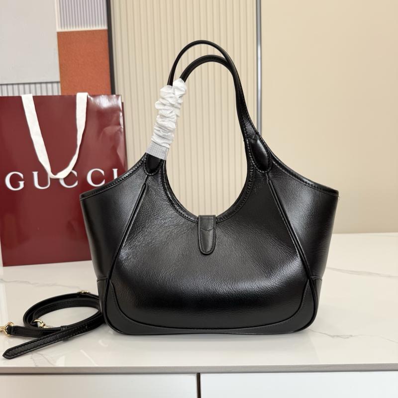 Gucci Mercato Leather Small Tote Bag Black 866646