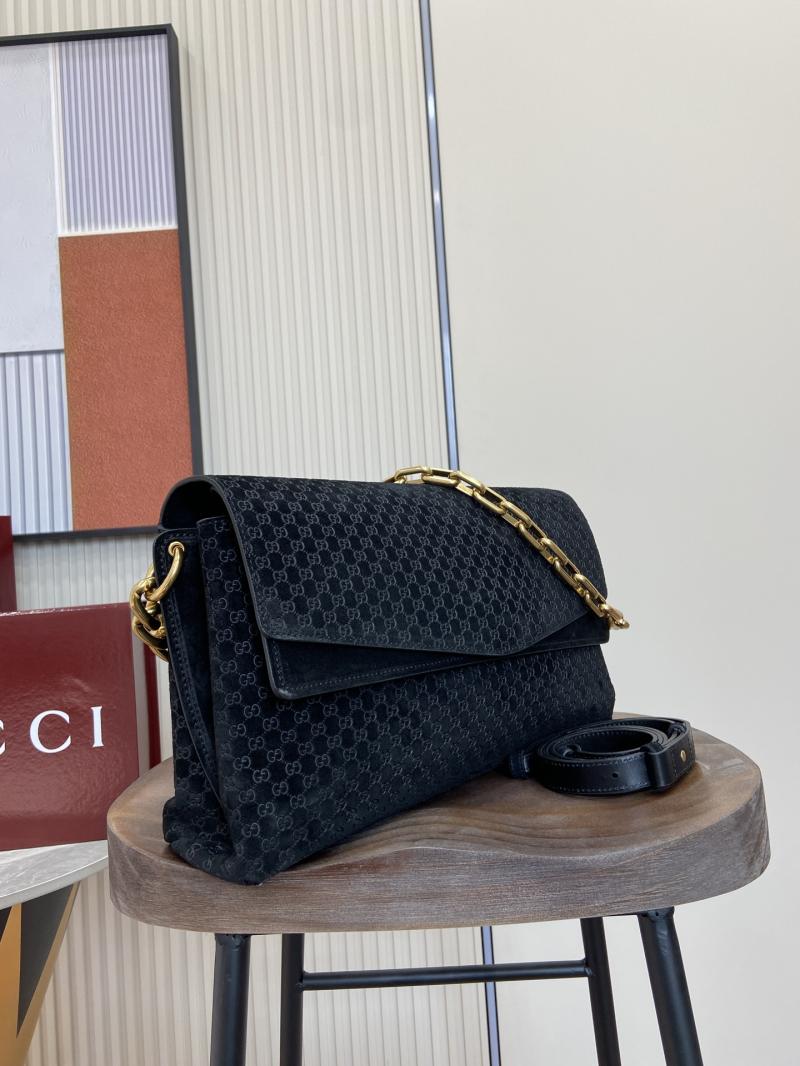 Gucci Suede Large shoulder bag Black 857362