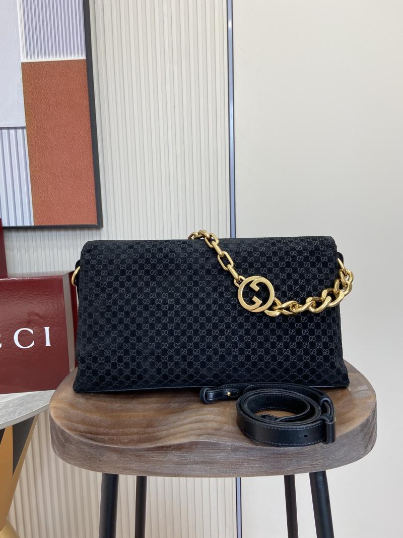 Gucci Suede Large shoulder bag Black 857362