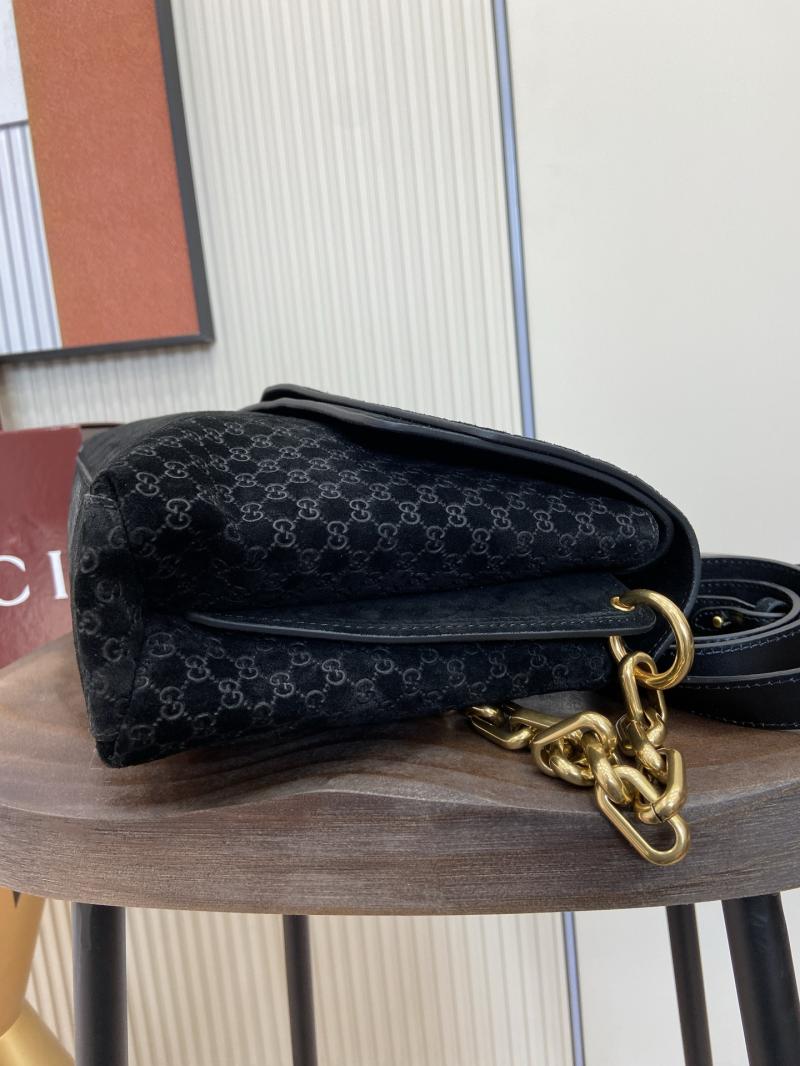 Gucci Suede Large shoulder bag Black 857362